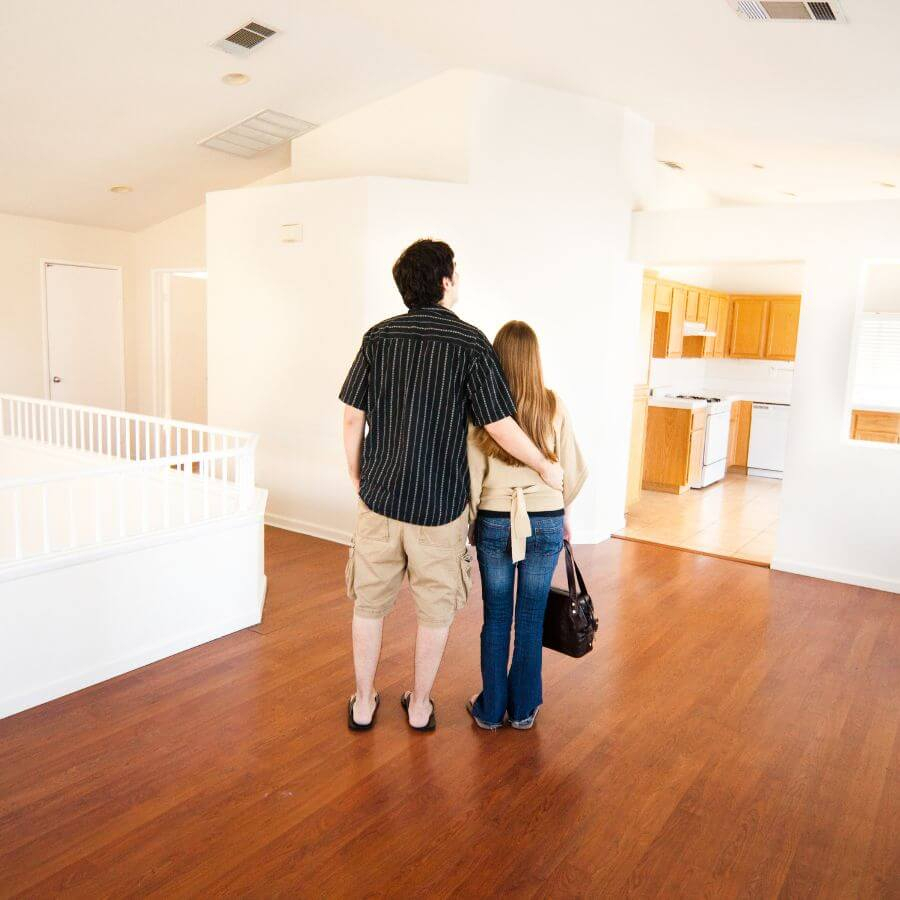 couple in new home