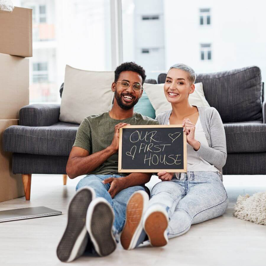 couple in new home