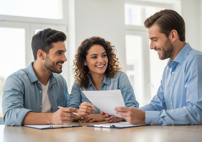 Young Couple Meeting with Financial Advisor