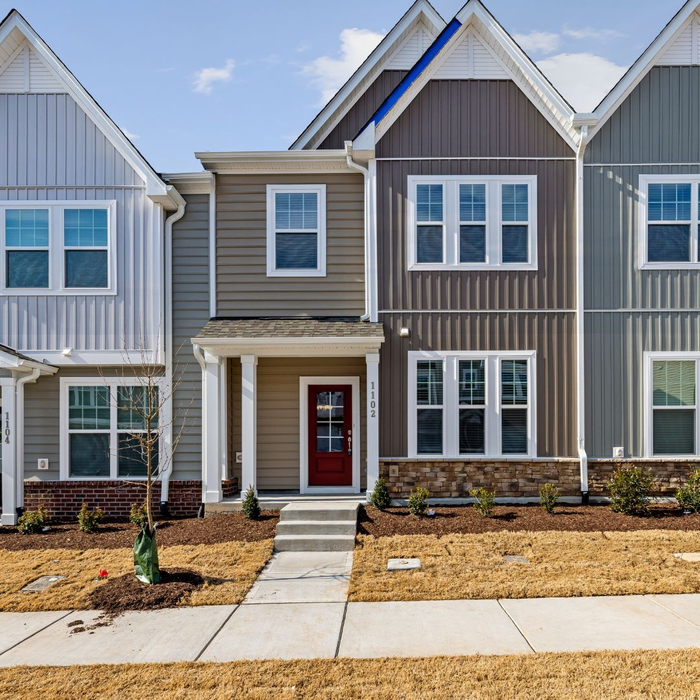 Line of houses in a neighborhood.