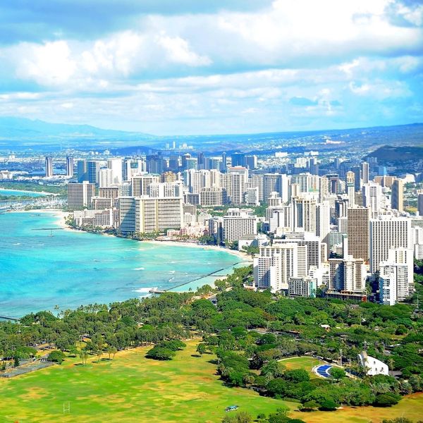 An aerial view of honolulu hawaii