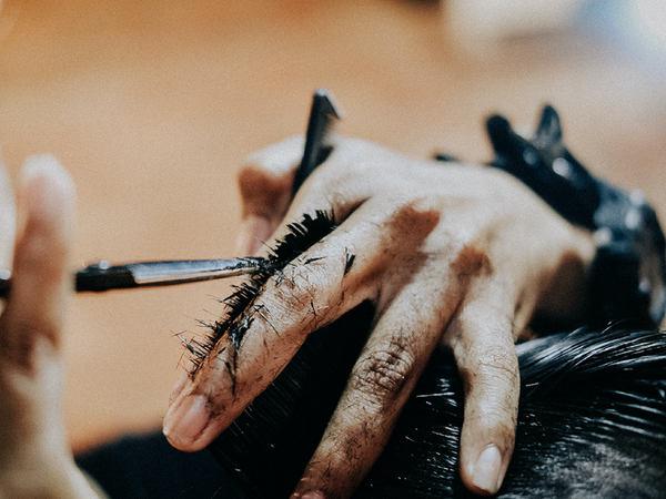 Man Getting a haircut