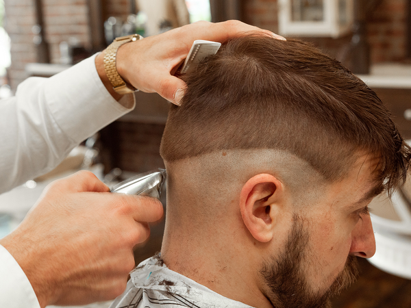 Man getting a haircut