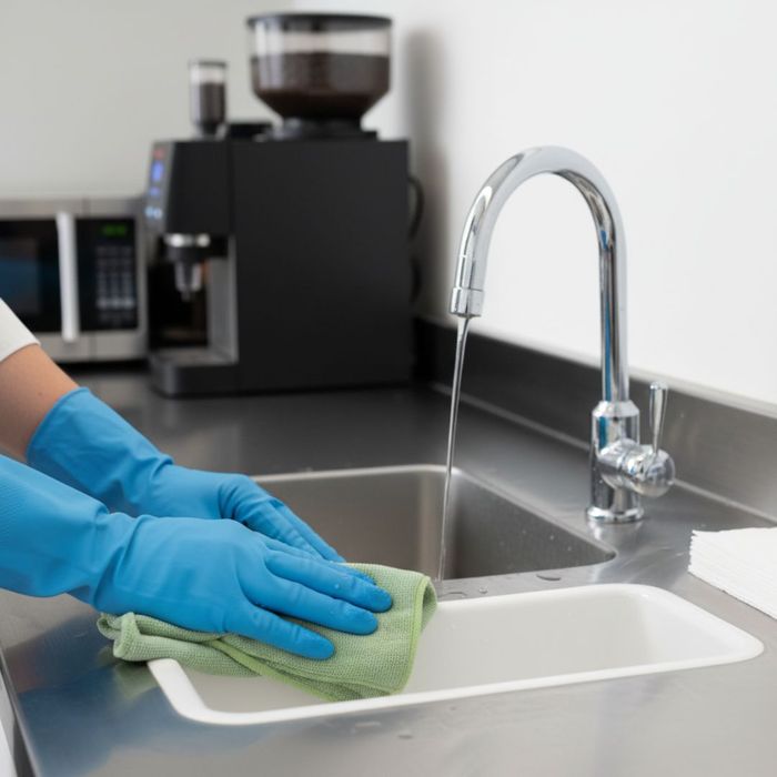 cleaning sink