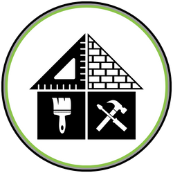 how with paintbrush and tools icon how with paintbrush and tools icon