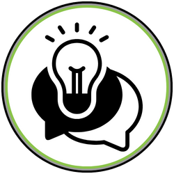 chat and light bulb icon chat and light bulb icon