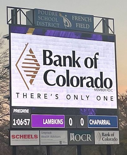 Bank Of Colorado Score Board