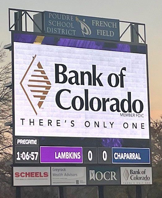 Bank Of Colorado Score Board Bank Of Colorado Score Board