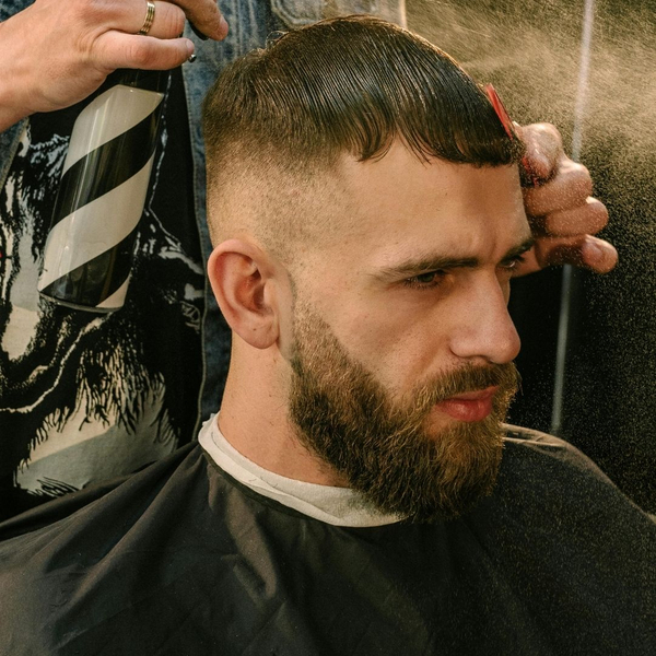 Man getting a haircut