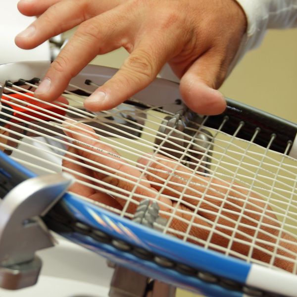 restringing tennis racquet