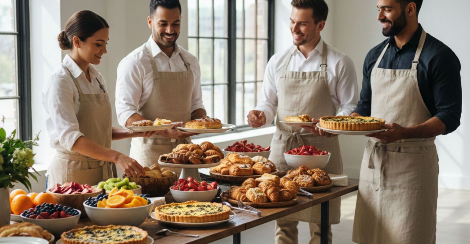 Breakfast catering team