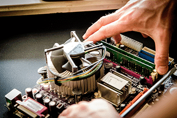 image of a computer being repaired