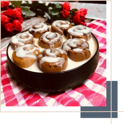 cinnamon rolls candle