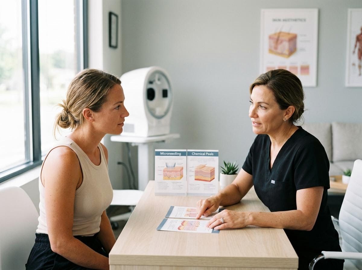Skin Treatment Consultation at an Aesthetic Clinic