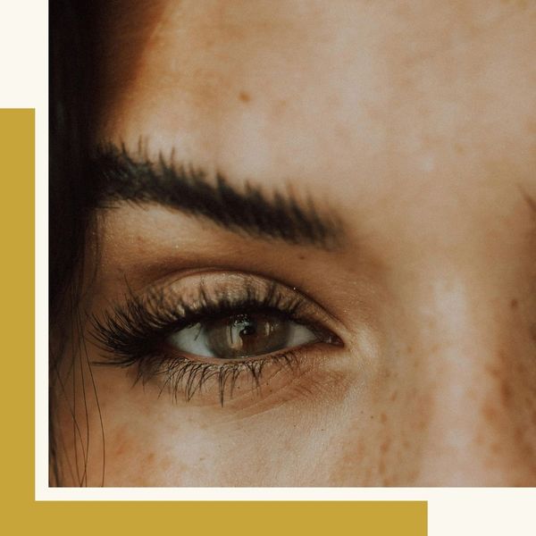 close-up of pretty woman's eyebrow/eye