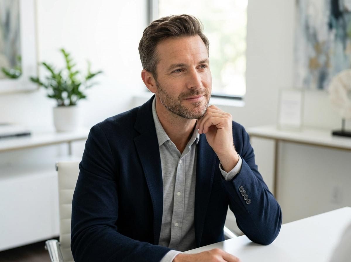 Professional Man Pondering