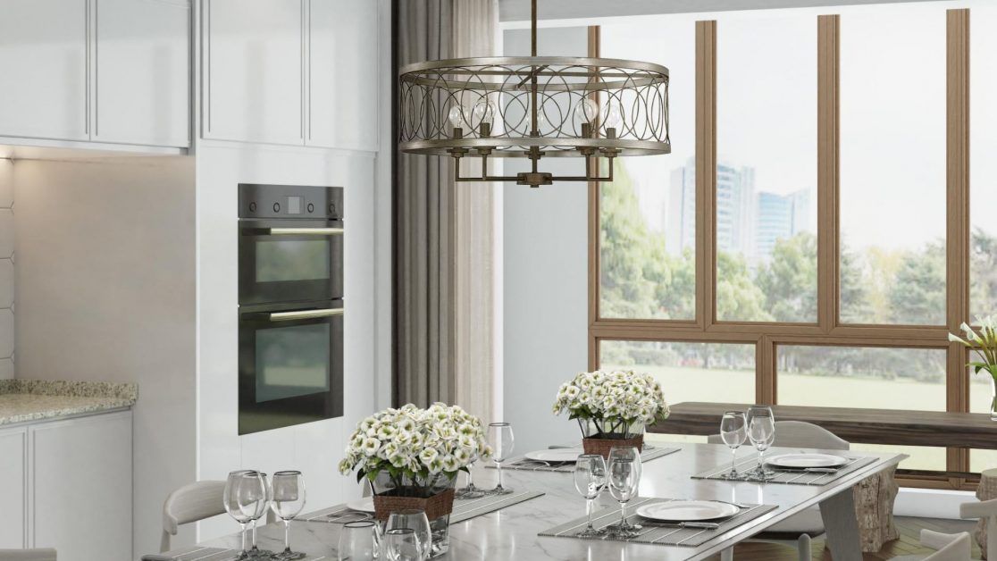 Chandelier in Dining Room