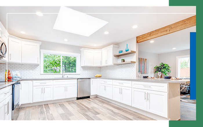 image of skylights in a kitchen