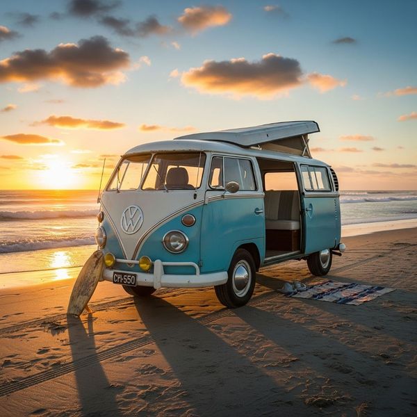 campervan on the beach campervan on the beach