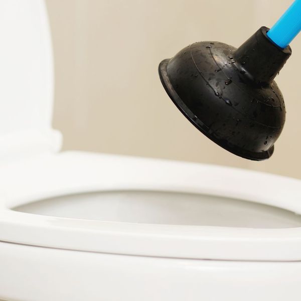 Plunging a toilet