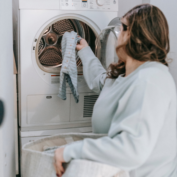 Woman doing laundry