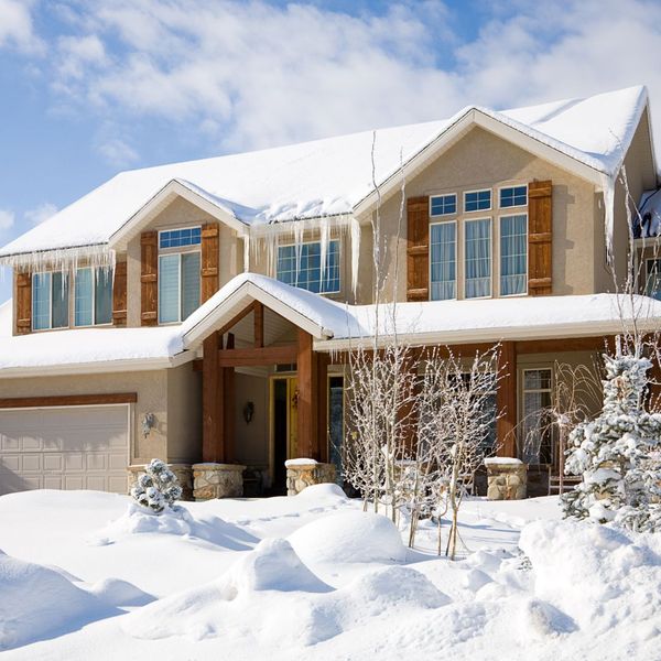 house covered in snow