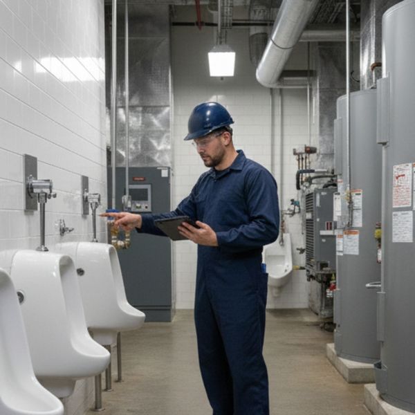 Restrooms in commercial buildings face constant, heavy use, making fixture failure a high-risk factor. We inspect all toilets, sinks, and urinals for leaks, clogs, and excessive wear on seals and flush valves. We also confirm proper water pressure and drai