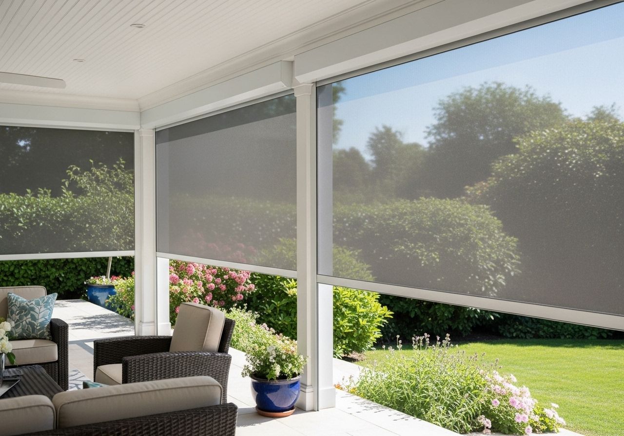 Outdoor Patio with Retractable Shades