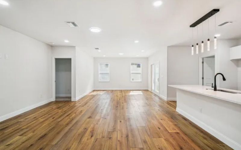 open concept floor plan for a home