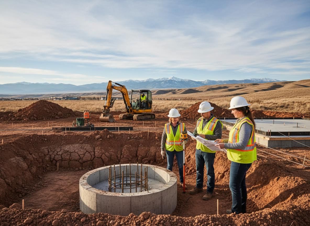 Construction Team Reviewing Site Plans