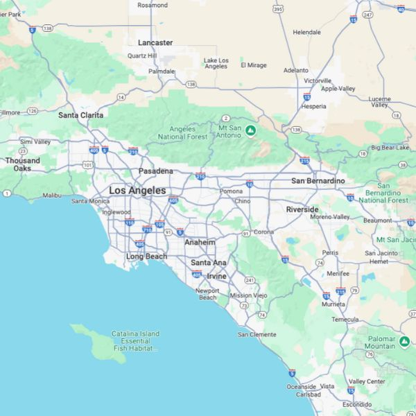 map of LA, California