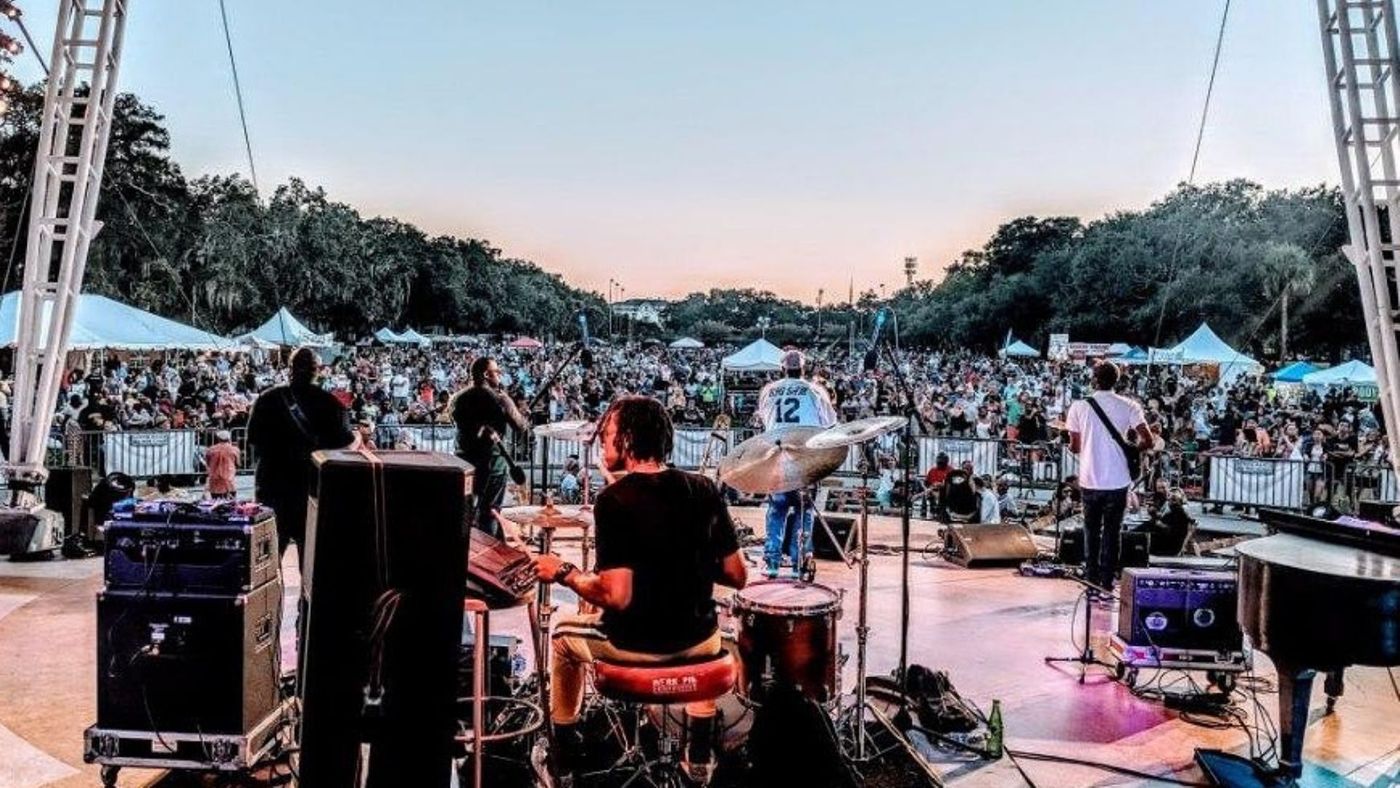 band crowd music festival