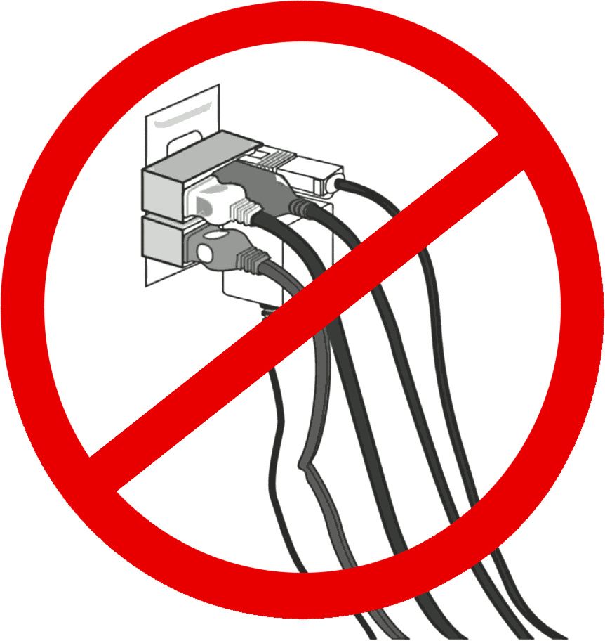 no daisy chaining plugs
