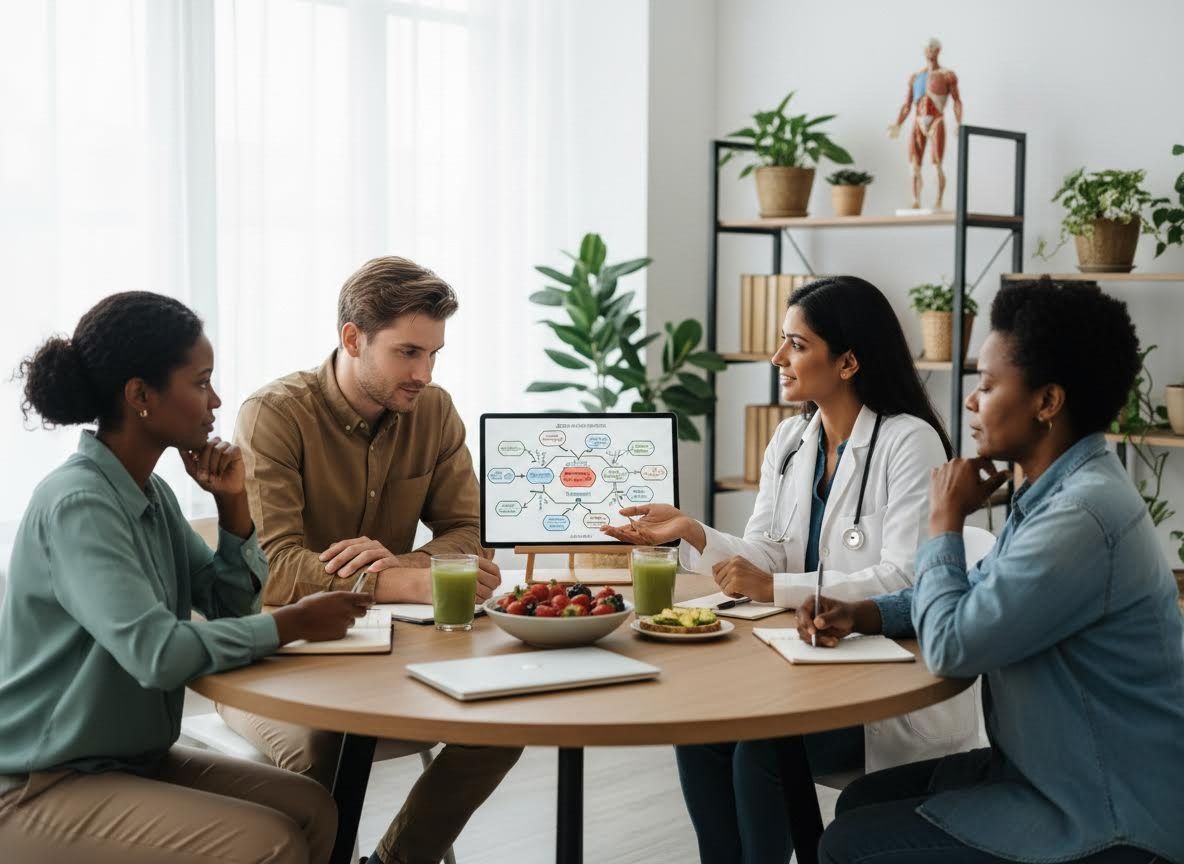 Doctor Explains Health Plan to Patients