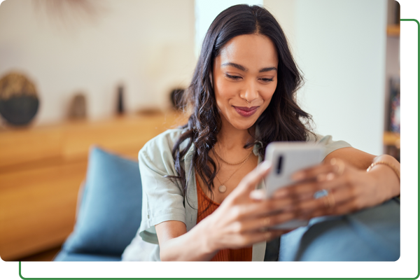 A women texting