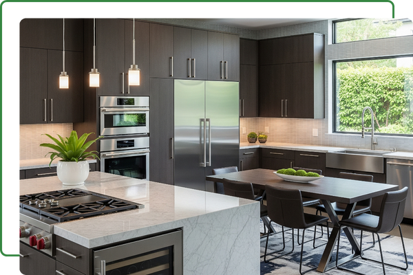 kitchen area of condo