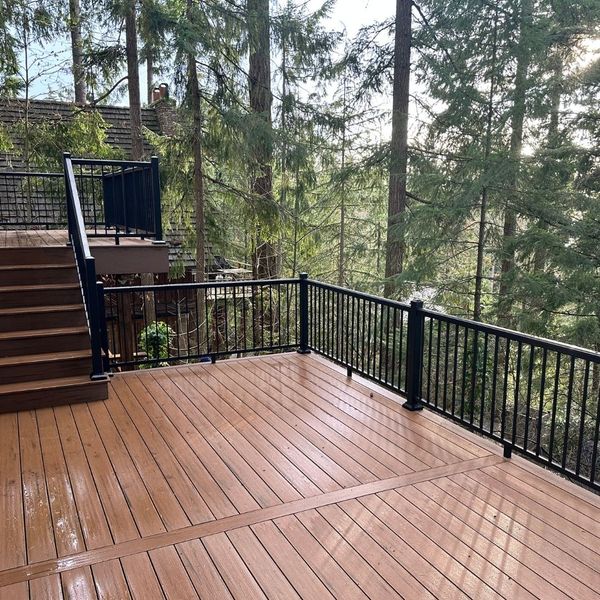 Multi wooden deck floor