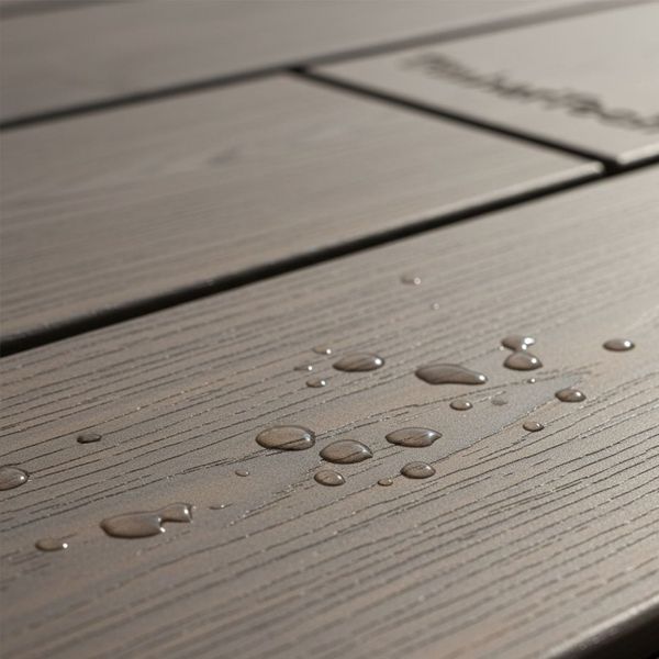 water on PVC decking