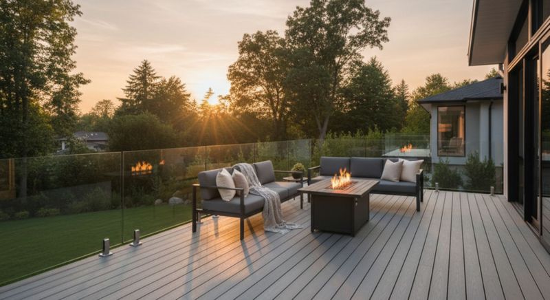 PVC decking for a residential property PVC decking for a residential property