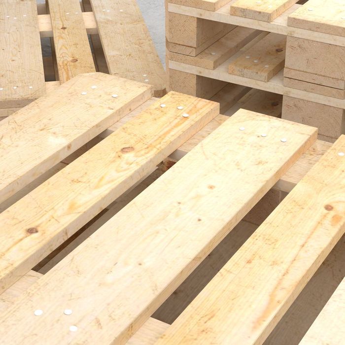 Close up of wooden pallets