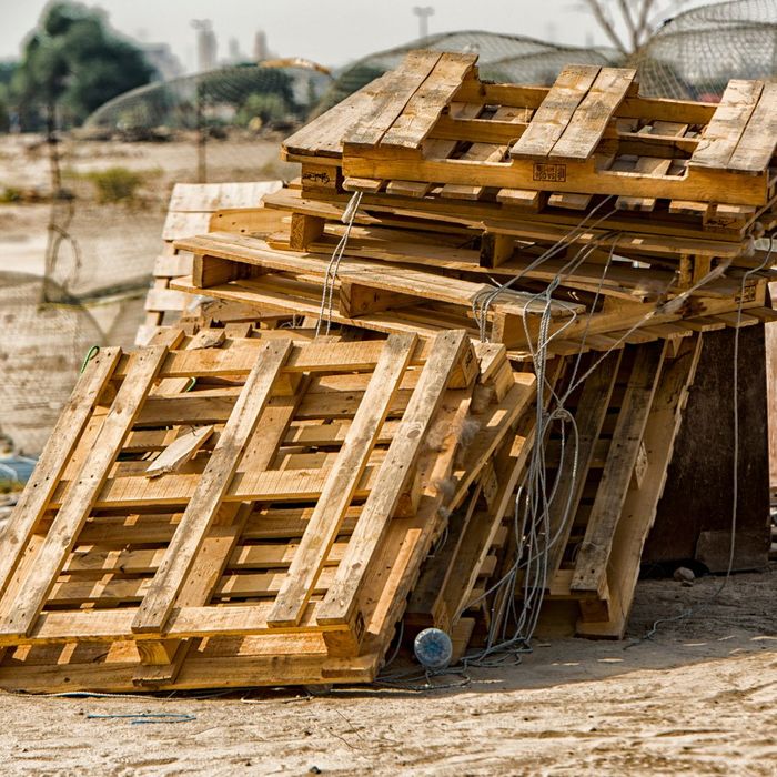 pallets outside