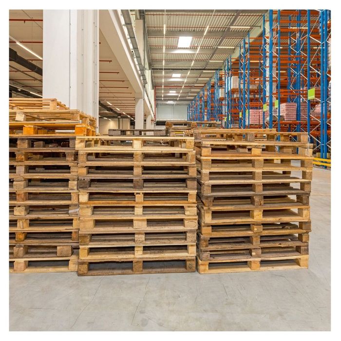 Pallets in a warehouse