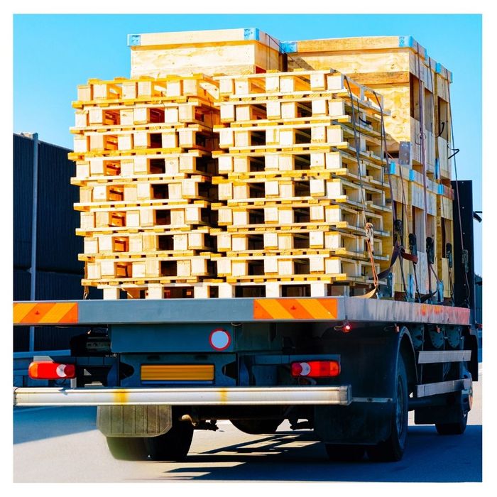 Pallets on a truck