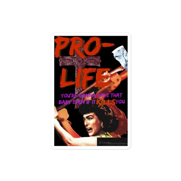 pro-life horror movie sticker