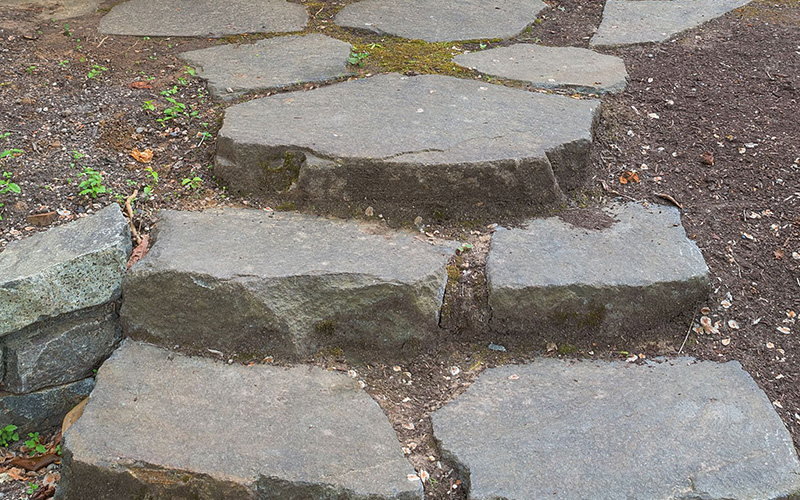 Hardscape stone steps