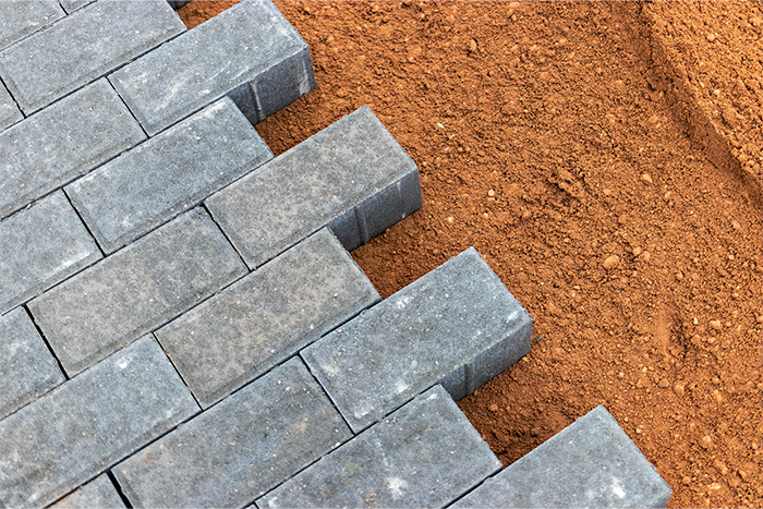 image of pavers being installed