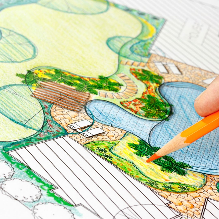 drawn out landscape design