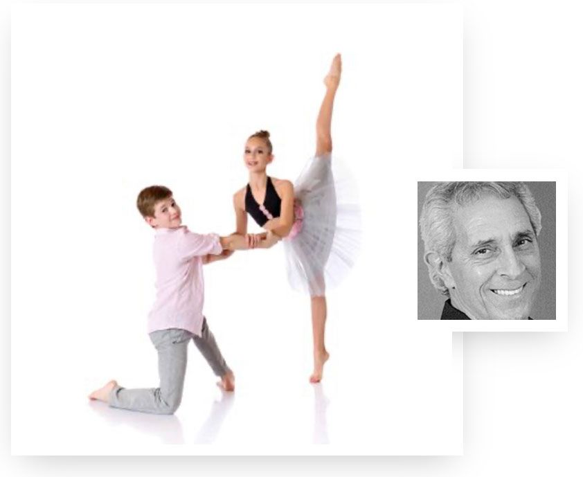 A pair of young ballet students at Miami dance school Dance Empire of Miami