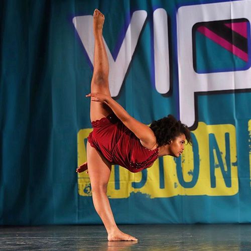 A student dancer from Dance Empire of Miami competes in a national competition