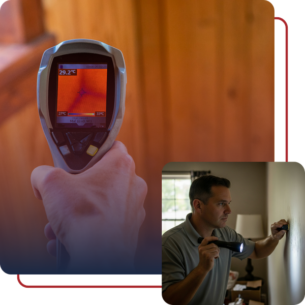 moisture sensor, visually inspecting mould on wall